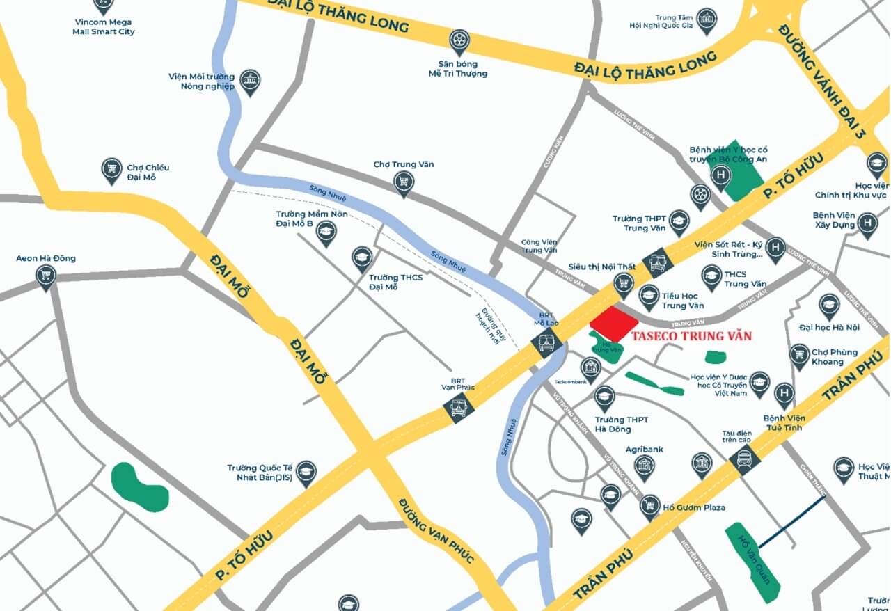 vị trí dự án Mipec Tố Hữu tố hữu