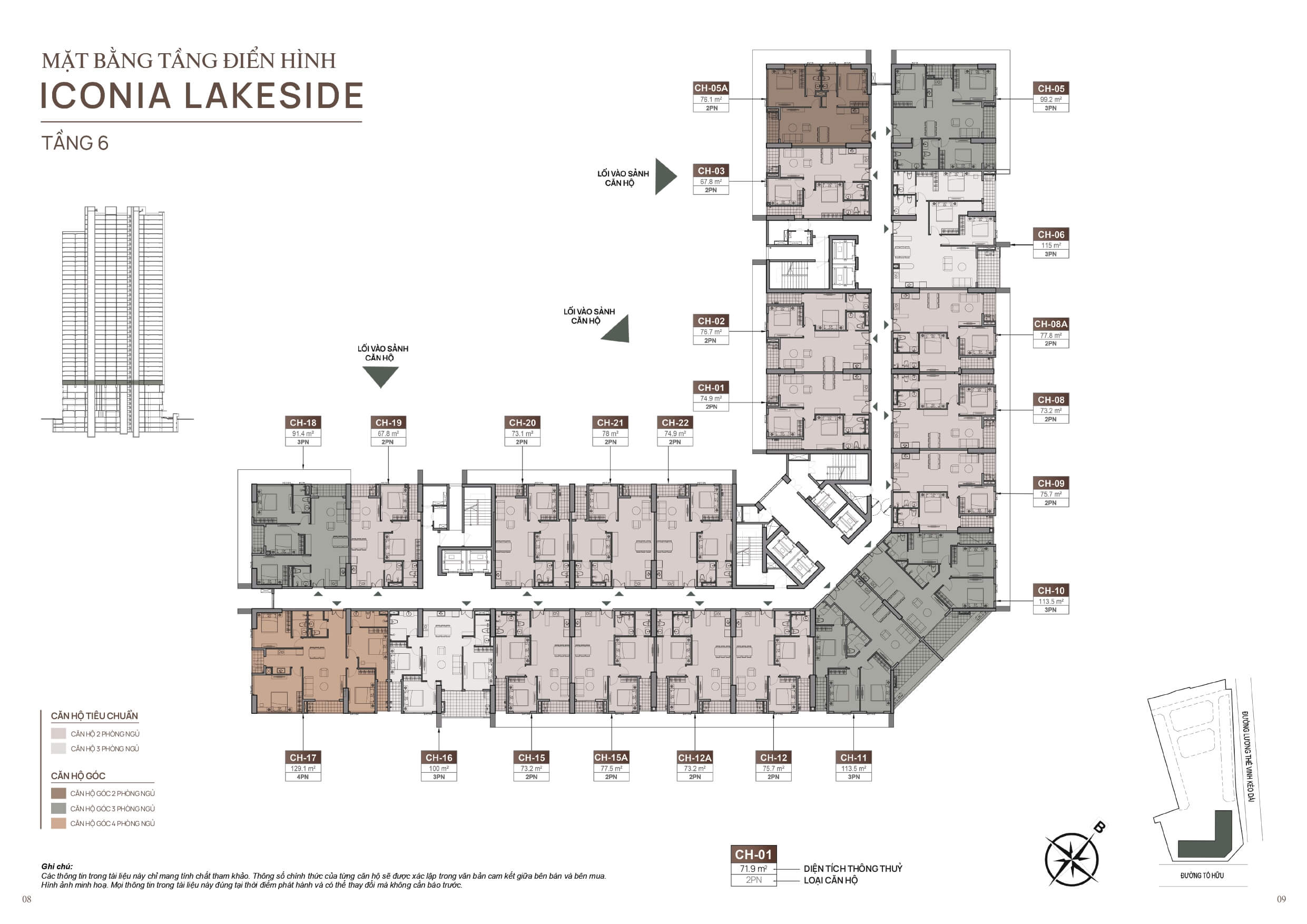 mặt bằng dự án chung cư iconia lakeside 54 tố hữu
