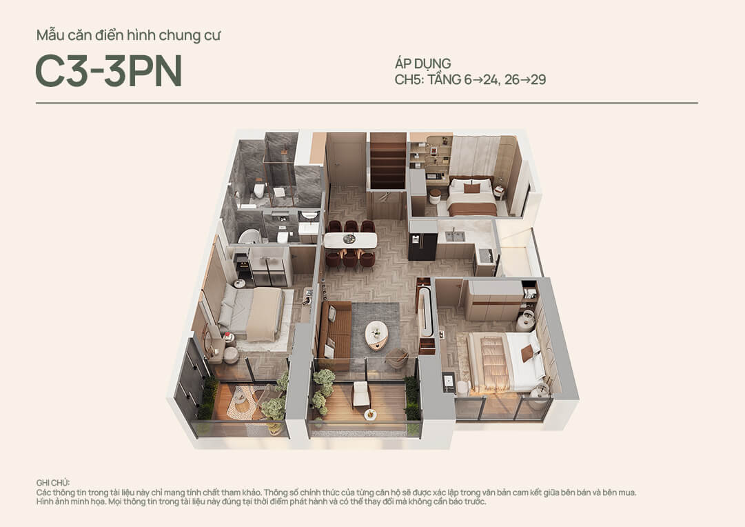thiết kế căn hộ iconia lakeside 54 tố hữu